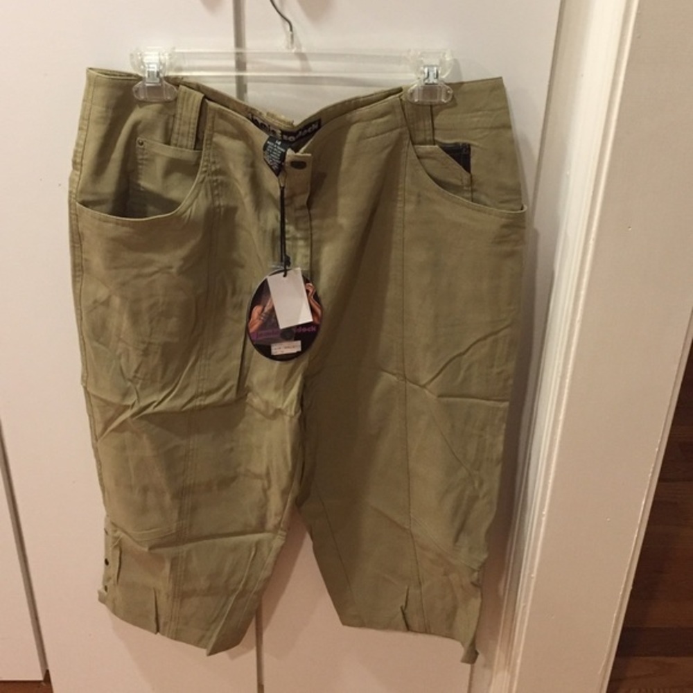 Jamie Sadock Golf Capri  Dark khaki - 14 NWT